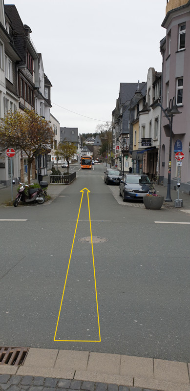 Anfang der Einbahnstraße